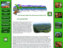 Tablet Screenshot of mountainrivercabins.com